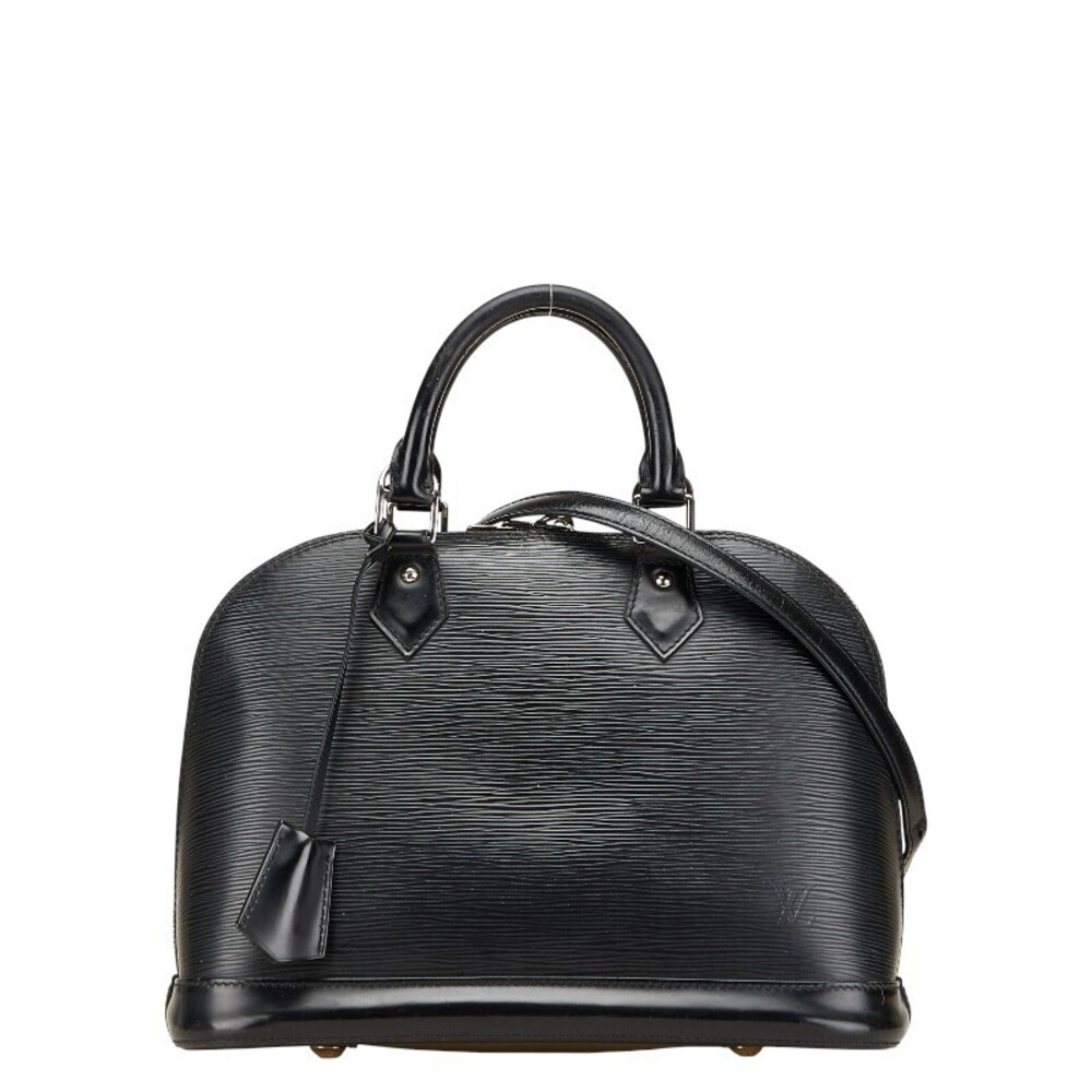 Louis Vuitton Epi Alma Handbag Shoulder Bag Noir Black Leather